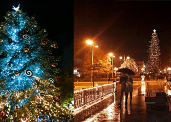 Τα Τρίκαλα και η Αθήνα λάμπουν με τα στολισμένα χριστουγεννιάτικα δέντρα τους