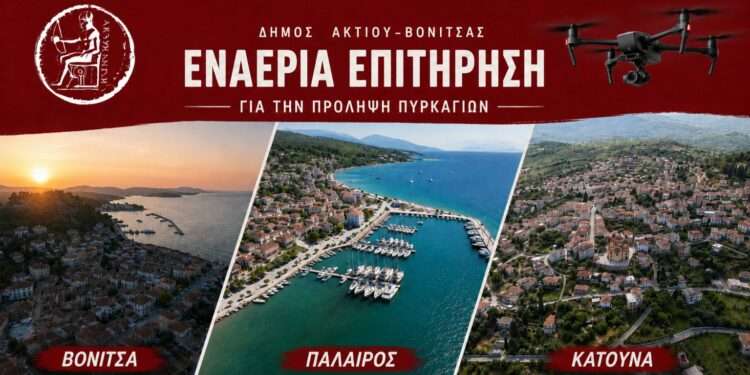 Εναέρια επιτήρηση με drones στον Δήμο Ακτίου–Βόνιτσας: Πώς λειτουργεί το νέο σύστημα πυροπροστασίας
